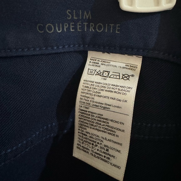 Banana Republic Men’s Navy Slim Fit Chino/Khaki Pants Size 32X34 - Picture 6 of 6